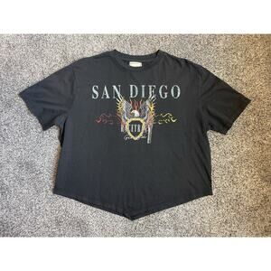 Modish Rebel San Diego Racetrack Cropped T-shirt BKE NWT Sz XL